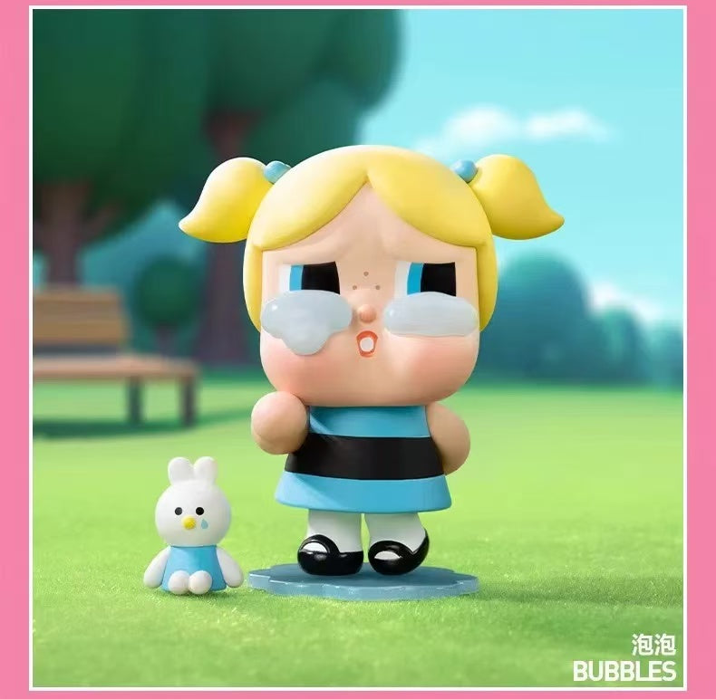 CRYBABY x Powerpuff Girls Series Blind Box Design Action Figures Collectible Toys Home Decorations Holiday Birthday Gifts for Girls and Boys