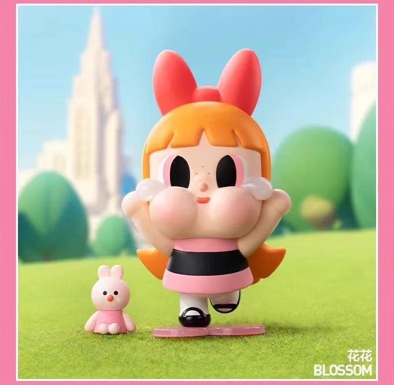 CRYBABY x Powerpuff Girls Series Blind Box Design Action Figures Collectible Toys Home Decorations Holiday Birthday Gifts for Girls and Boys