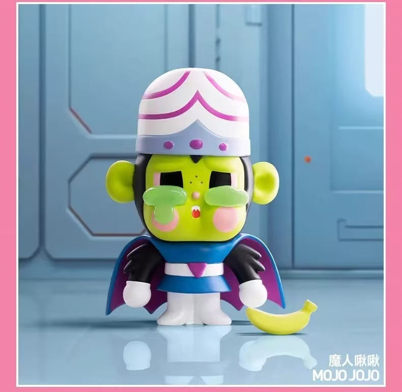 CRYBABY x Powerpuff Girls Series Blind Box Design Action Figures Collectible Toys Home Decorations Holiday Birthday Gifts for Girls and Boys