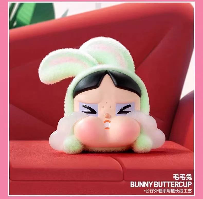 CRYBABY x Powerpuff Girls Series Blind Box Design Action Figures Collectible Toys Home Decorations Holiday Birthday Gifts for Girls and Boys