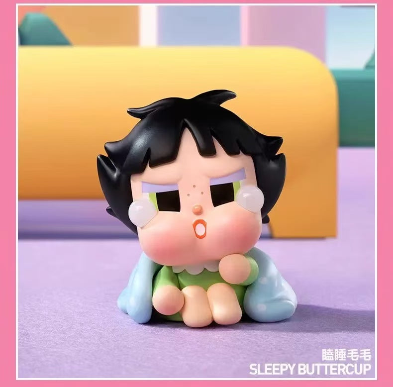 CRYBABY x Powerpuff Girls Series Blind Box Design Action Figures Collectible Toys Home Decorations Holiday Birthday Gifts for Girls and Boys