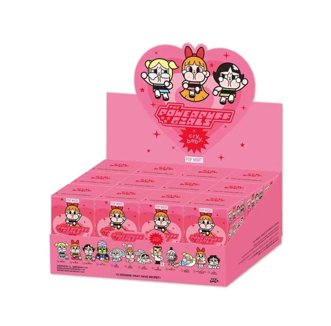 CRYBABY x Powerpuff Girls Series Blind Box Design Action Figures Collectible Toys Home Decorations Holiday Birthday Gifts for Girls and Boys