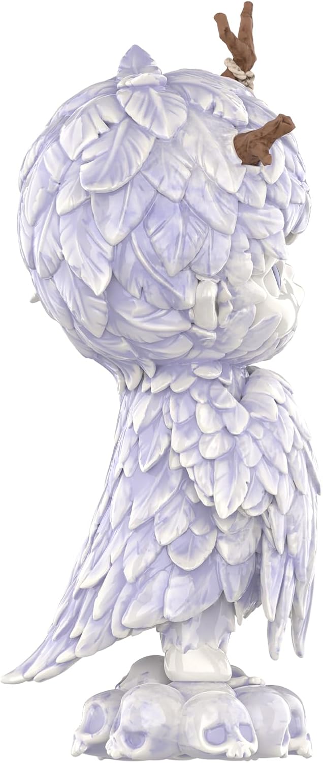 Hirono Ceramic Feather Figurine Toys for Modern Home Decor Collectible Toy Set for Desk Accessories