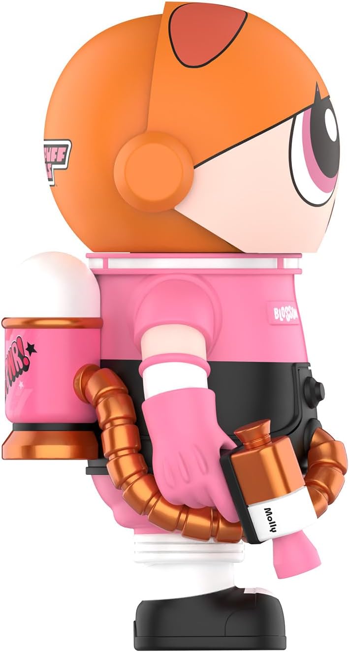 POP MART MEGA Space Molly 400%+100% The Powerpuff Girls-Blossom Collection Figurine, 400%: 11.8 Inch+100%: 2.76 Inch Height, Toys for Modern Home Décor, Collectible Art Toy