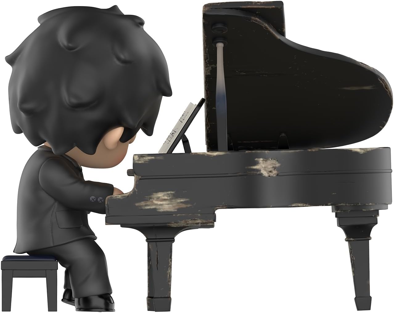 Hirono The Pianist Figure Figurine, 3.15 inches Height, Toys for Modern Home Decor, Collectible Toy Set for Desk Accessories