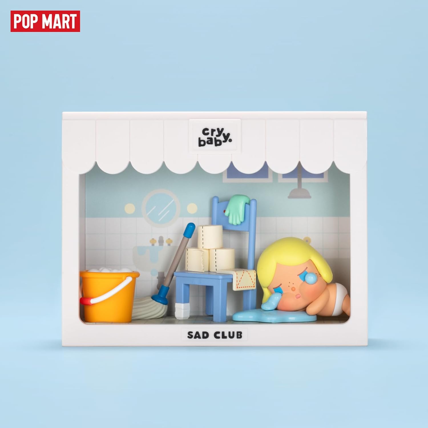 POP MART Crybaby Sad Club Series Scene Sets, 8PCs Crybaby Blind Box Figures, Random Design Action Figures Collectible Toys Home Decorations, Holiday Birthday Gifts for Girls and Boys, Whole Set