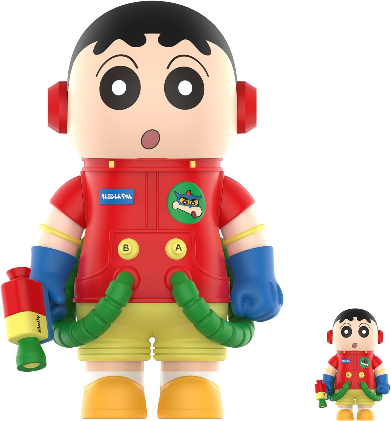 POP MART MEGA Space Molly 400%+100% Crayon Shinchan Figurines, Toys for Mordern Home Décor, Collectible Art Toy