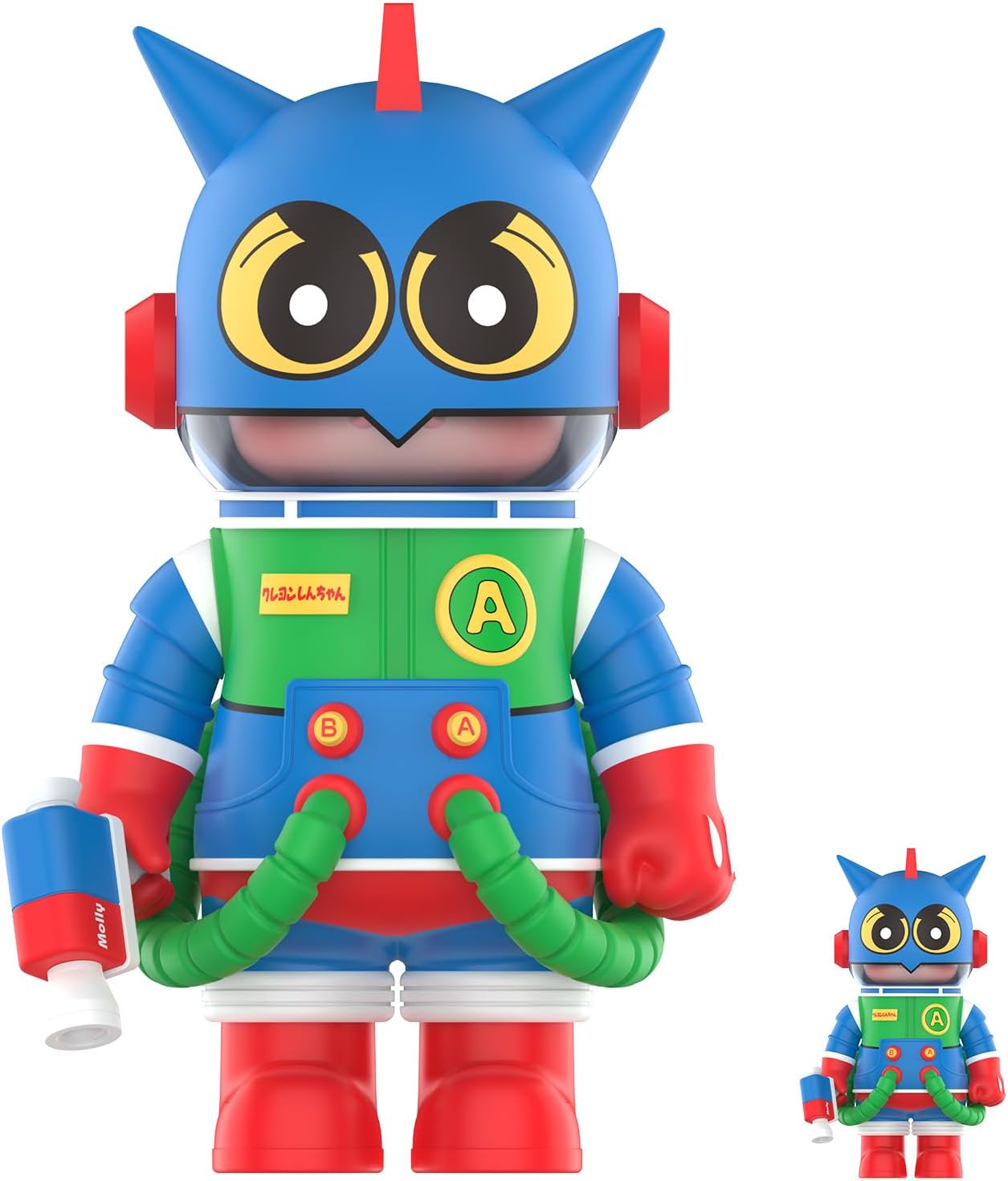 POP MART MEGA Space Molly 400%+100% Crayon Shinchan Figurines, Toys for Mordern Home Décor, Collectible Art Toy