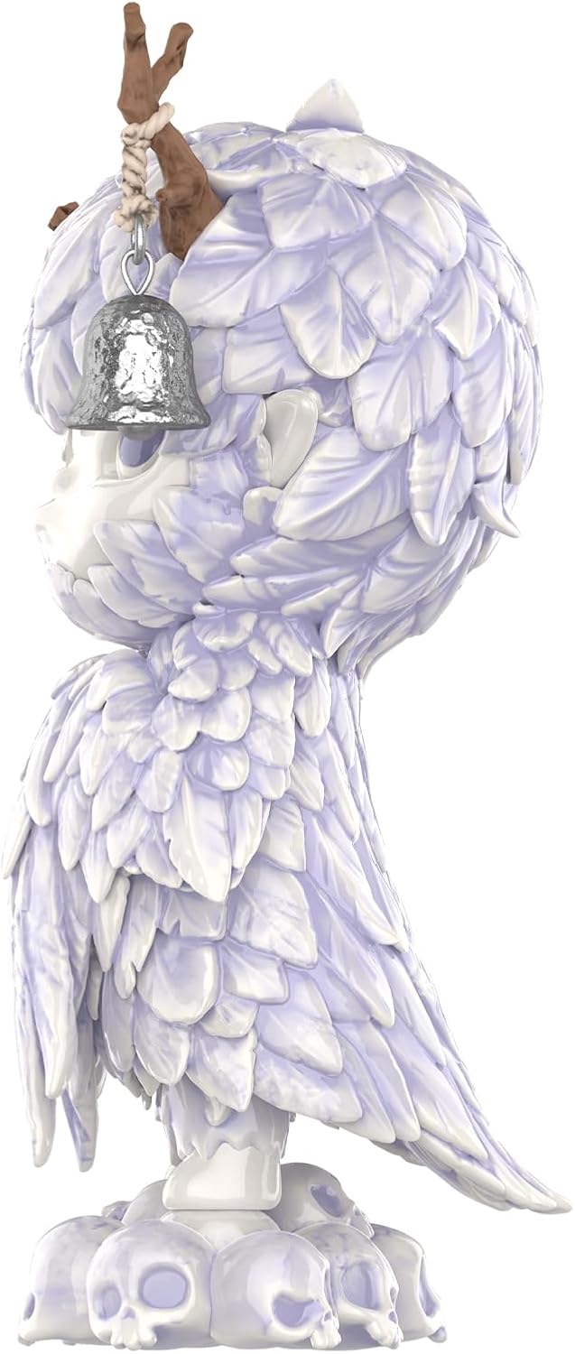 Hirono Ceramic Feather Figurine Toys for Modern Home Decor Collectible Toy Set for Desk Accessories