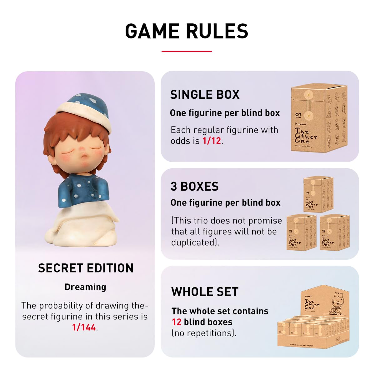 Hirono The Other One Blind Box Figures Toys for Modern Home Decor Collectible Toy Set for Desk Accessories