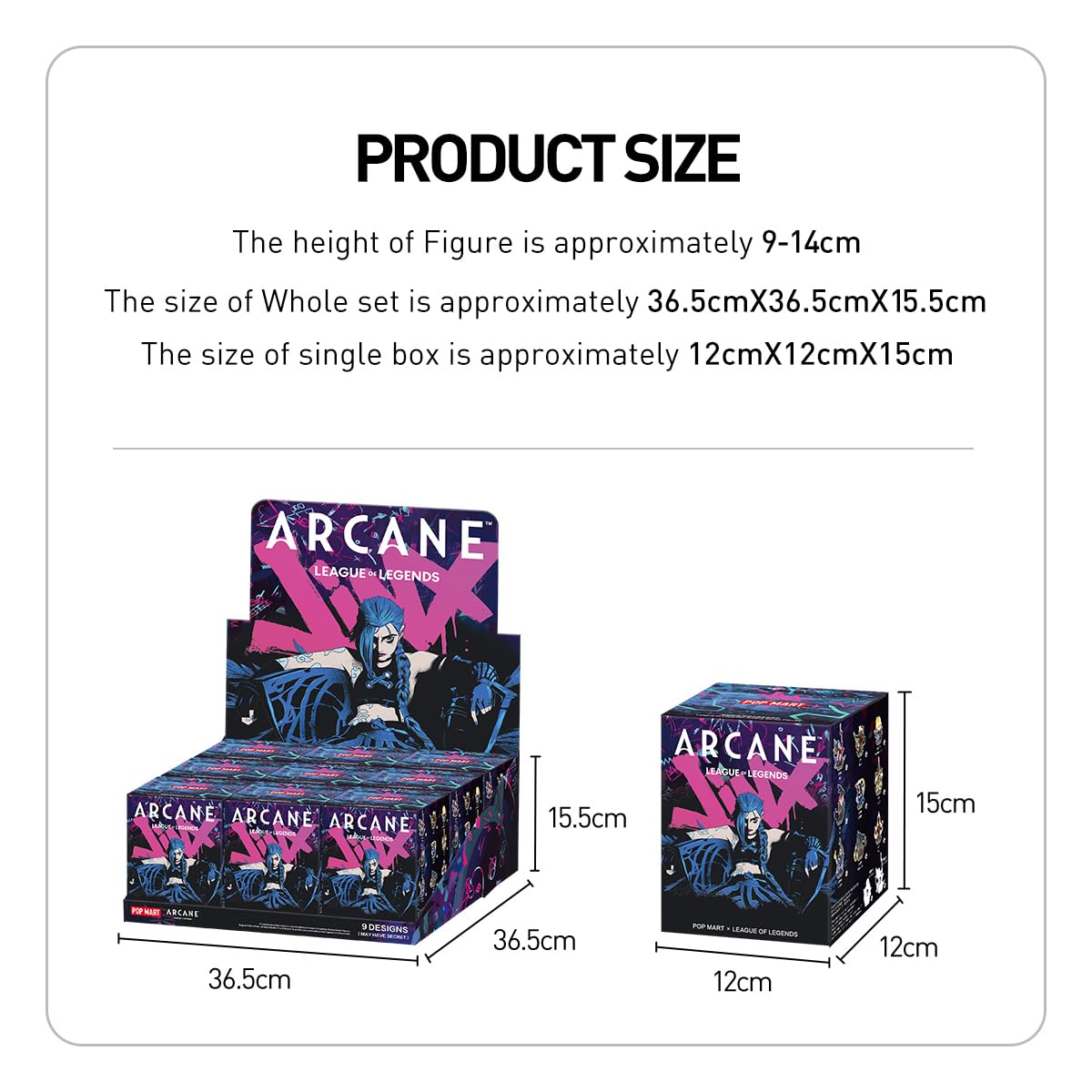 League of Legends: Arcane Series Figures Blind Box Figures Random Design Action Figures Collectible Toys Home Decorations Holiday Birthday Gifts for Girls and Boys Single Box