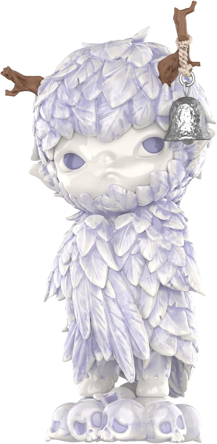 Hirono Ceramic Feather Figurine Toys for Modern Home Decor Collectible Toy Set for Desk Accessories