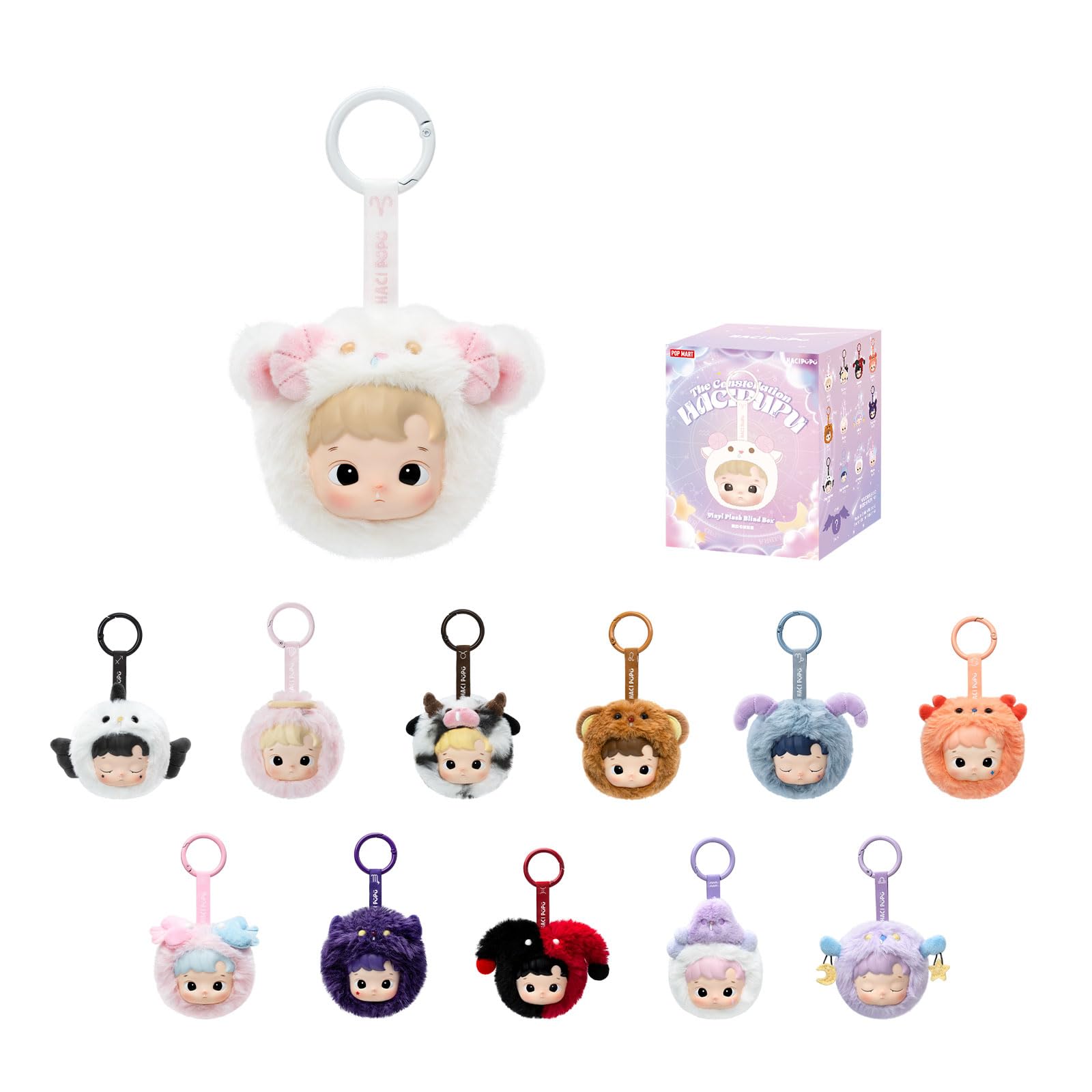 POP MART HACIPUPU The Constellation Series-Vinyl Plush Blind Box, HACIPUPU Blind Box Figures, Random Design Action Figures Collectible Toys Home Decorations, Holiday Birthday Gifts,Single Box