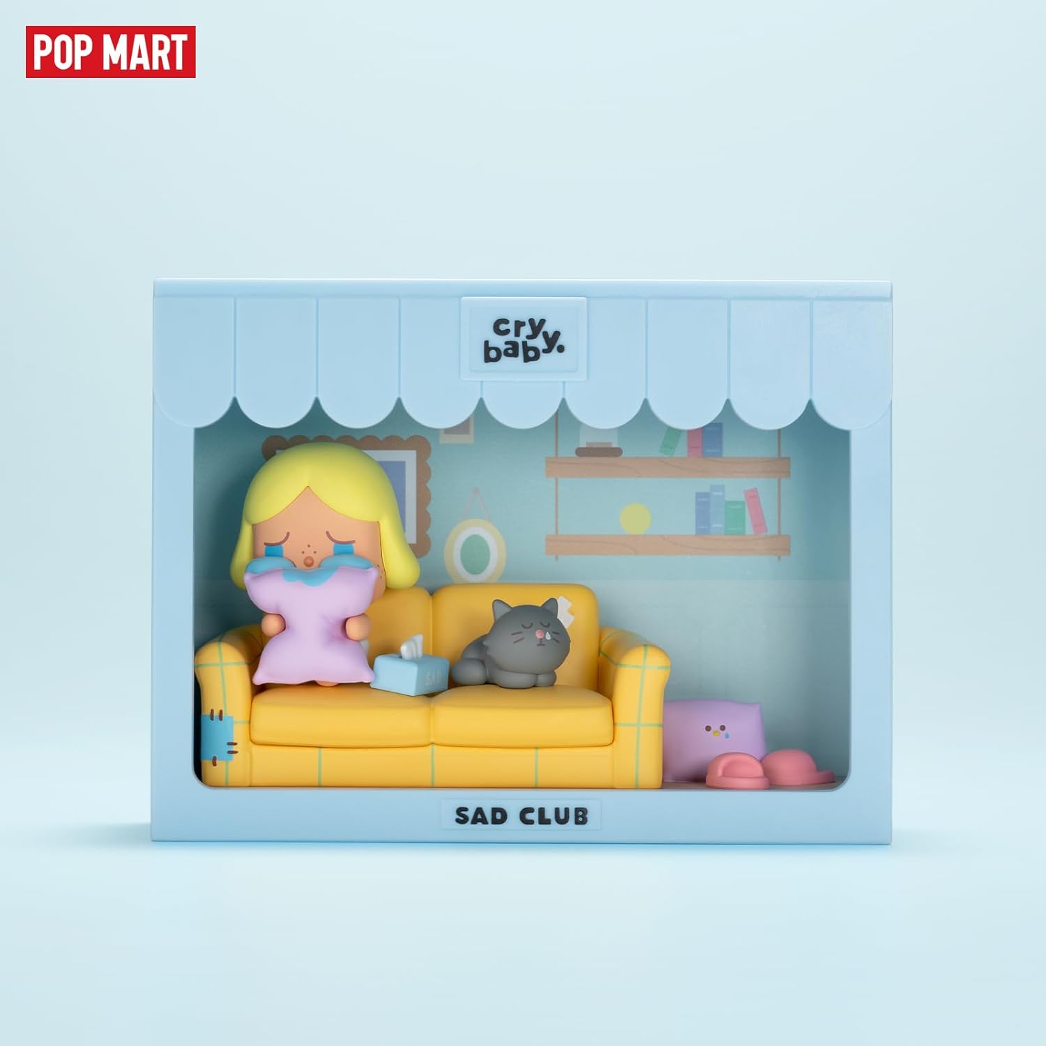 POP MART Crybaby Sad Club Series Scene Sets, 8PCs Crybaby Blind Box Figures, Random Design Action Figures Collectible Toys Home Decorations, Holiday Birthday Gifts for Girls and Boys, Whole Set