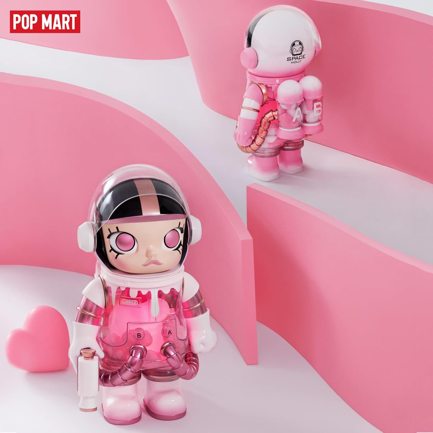 POP MART MEGA Space Molly 400% Heartfelt Words Collection Figurine, 11.6 Inch Height, Toys for Modern Home Décor, Collectible Art Toy