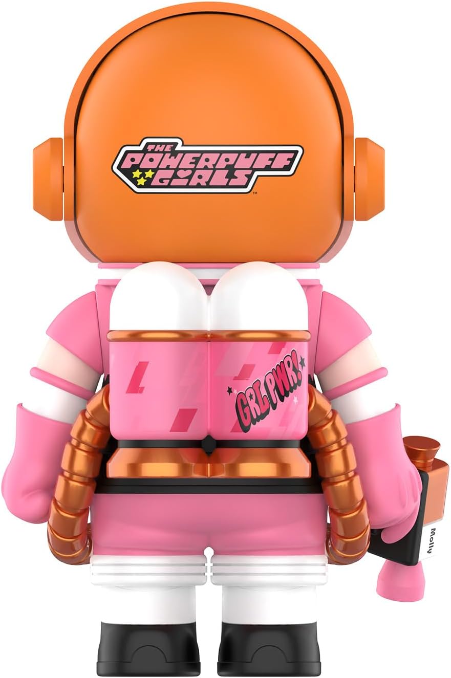 POP MART MEGA Space Molly 400%+100% The Powerpuff Girls-Blossom Collection Figurine, 400%: 11.8 Inch+100%: 2.76 Inch Height, Toys for Modern Home Décor, Collectible Art Toy