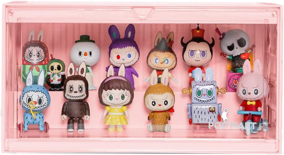 POP MART Luminous Display Container (Pink),Display Container Case for Blind Box Toys Collection