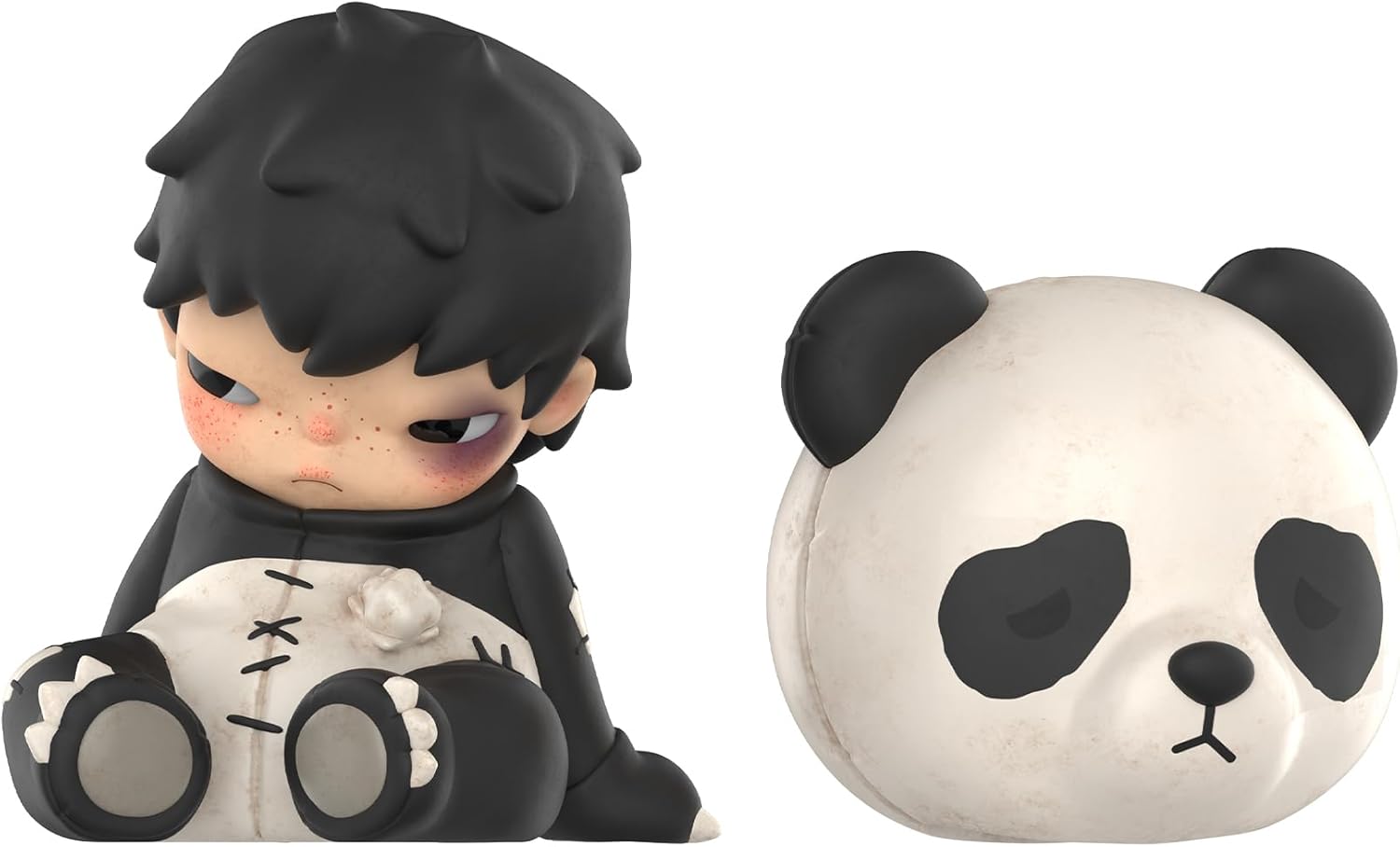 Hirono Doll Panda Figure Toys for Modern Home Decor  Collectible Toy Set for Desk Accessories