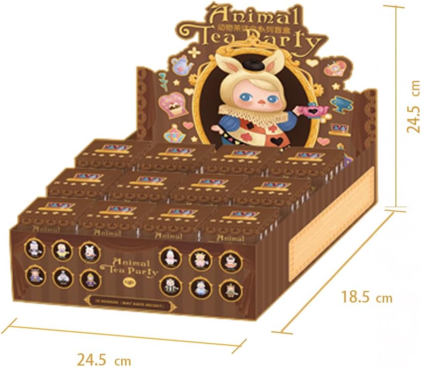 POP MART Pucky Animal Tea Party 1PC Exclusive Action Figure Box Toy Bulk Box Popular Collectible Art Toy Cute Figure Creative Gift, for Christmas Birthday Party Holiday