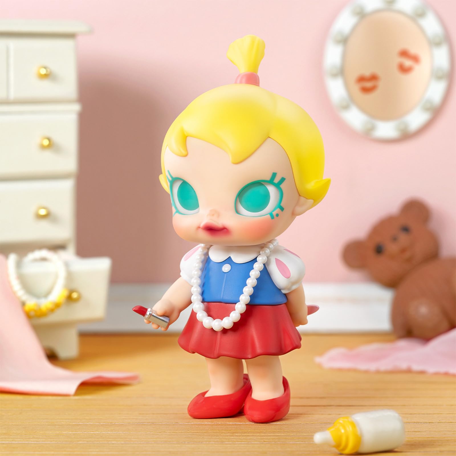 POP MART Baby Molly When I was Three！Series Figures, Baby Molly Blind Box Figures, Random Design Action Figures Collectible Toys Home Decorations, Holiday Birthday Gifts for Girls and Boys, Single Box