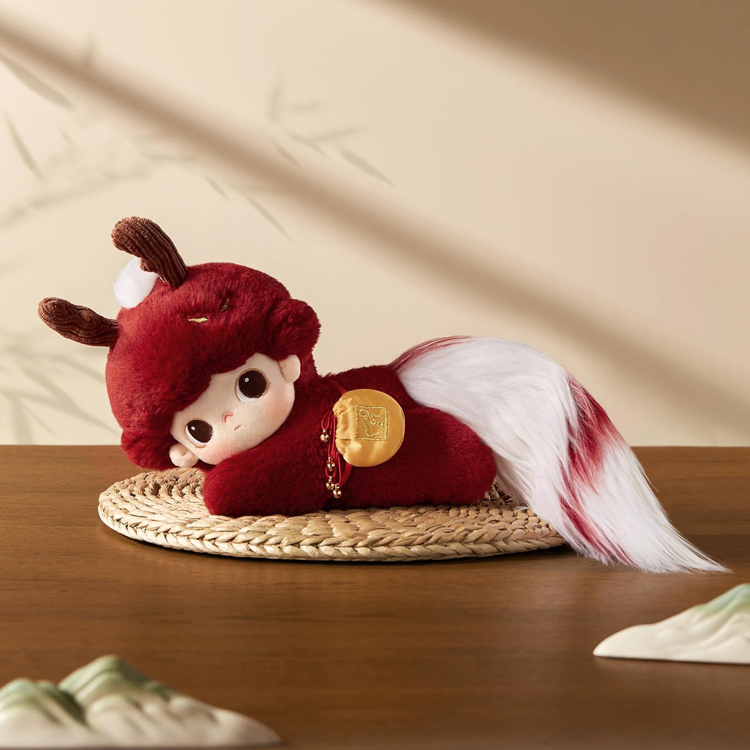 DIMOO Stories in The Cup Series-Auspicious Animal Cotton Doll Toys for Modern Home Decor Collectible Toy Set for Desk Accessories