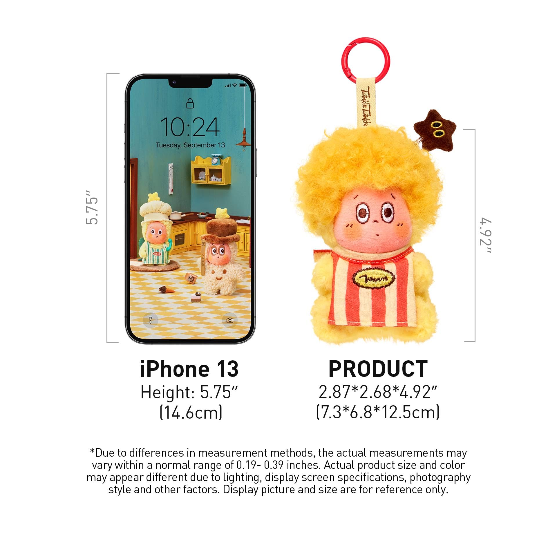 POP MART Twinkle Twinkle Be a Little Star Series - Plush Pendant Blind Box, Random Design Action Figures Collectible Toys Home Decorations, Holiday Birthday Gifts for Girls and Boys, Single Box