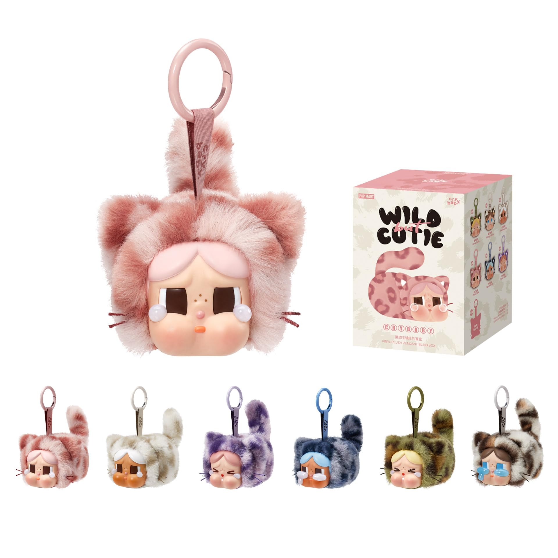 Crybaby Wild but Cutie Series - Vinyl Plush Pendant Blind Box Random Design Action Figures Collectible Toys Decorations Holiday Birthday Gifts for Girls and Boys