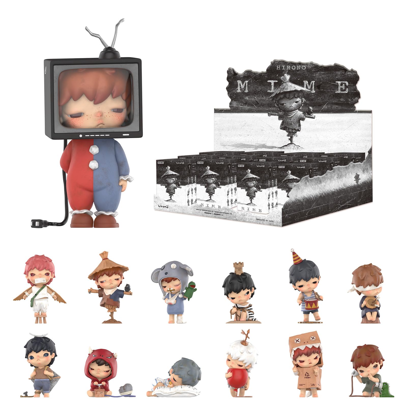 Hirono Mime Series Blind Box Design Action Figures Collectible Toys Home Decorations Holiday Birthday Gifts for Girls and Boys