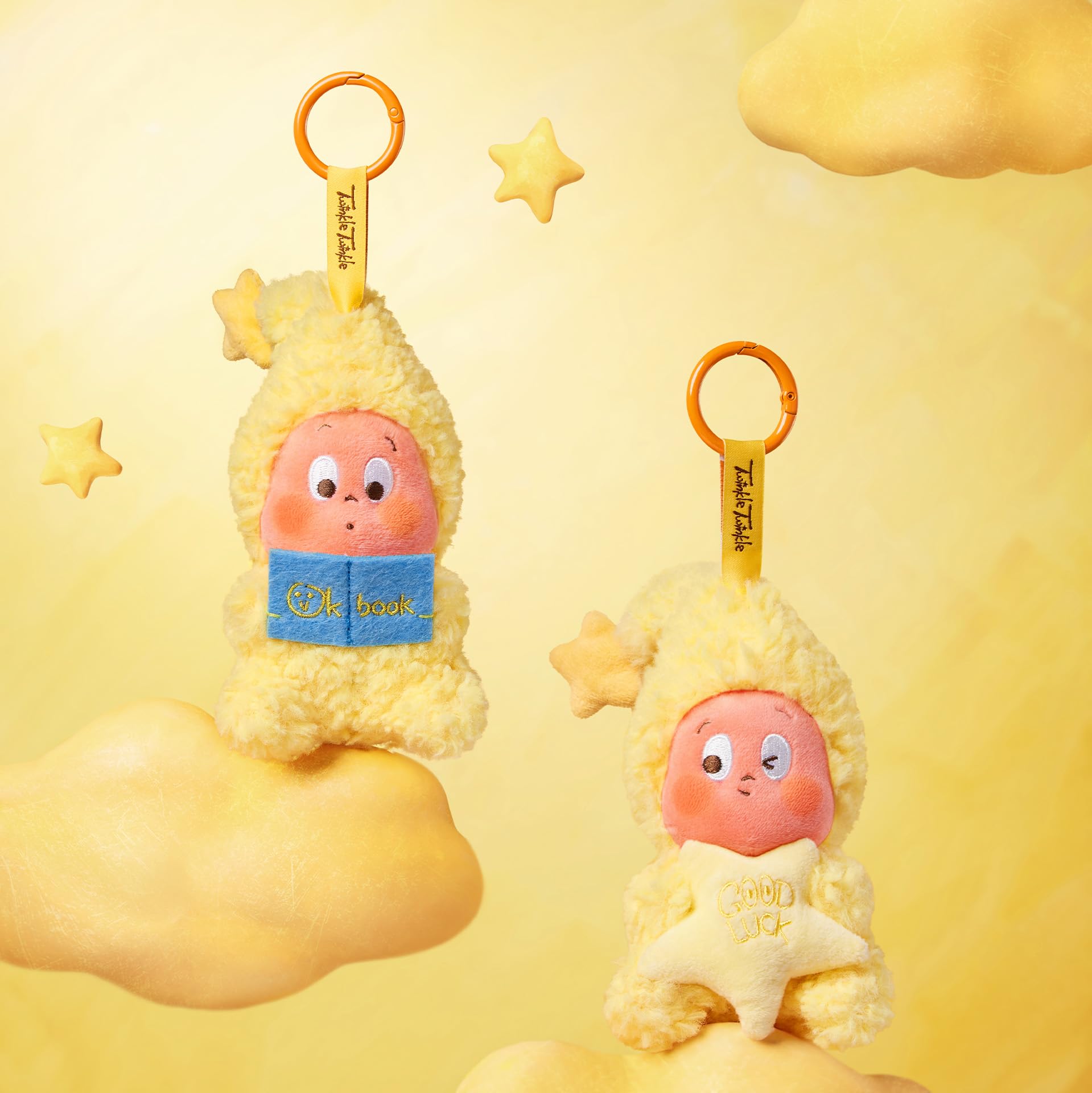 POP MART We are Twinkle Twinkle Series-Plush Pendant Blind Box, Twinkle Twinkle Blind Box Figures, Random Design Action Figures Collectible Toys Home Decorations, Single Box