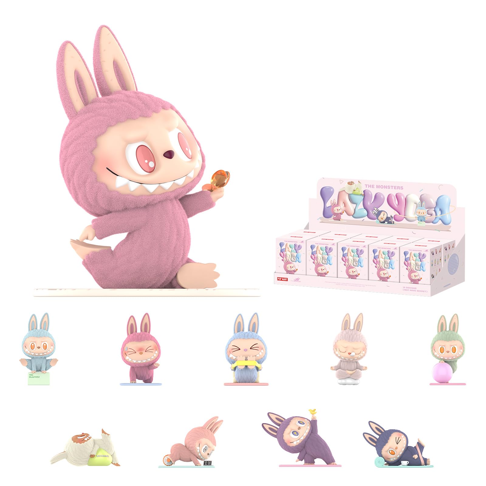 The Monsters Lazy Yoga Series Action Figures Collectible Toys Home Decorations