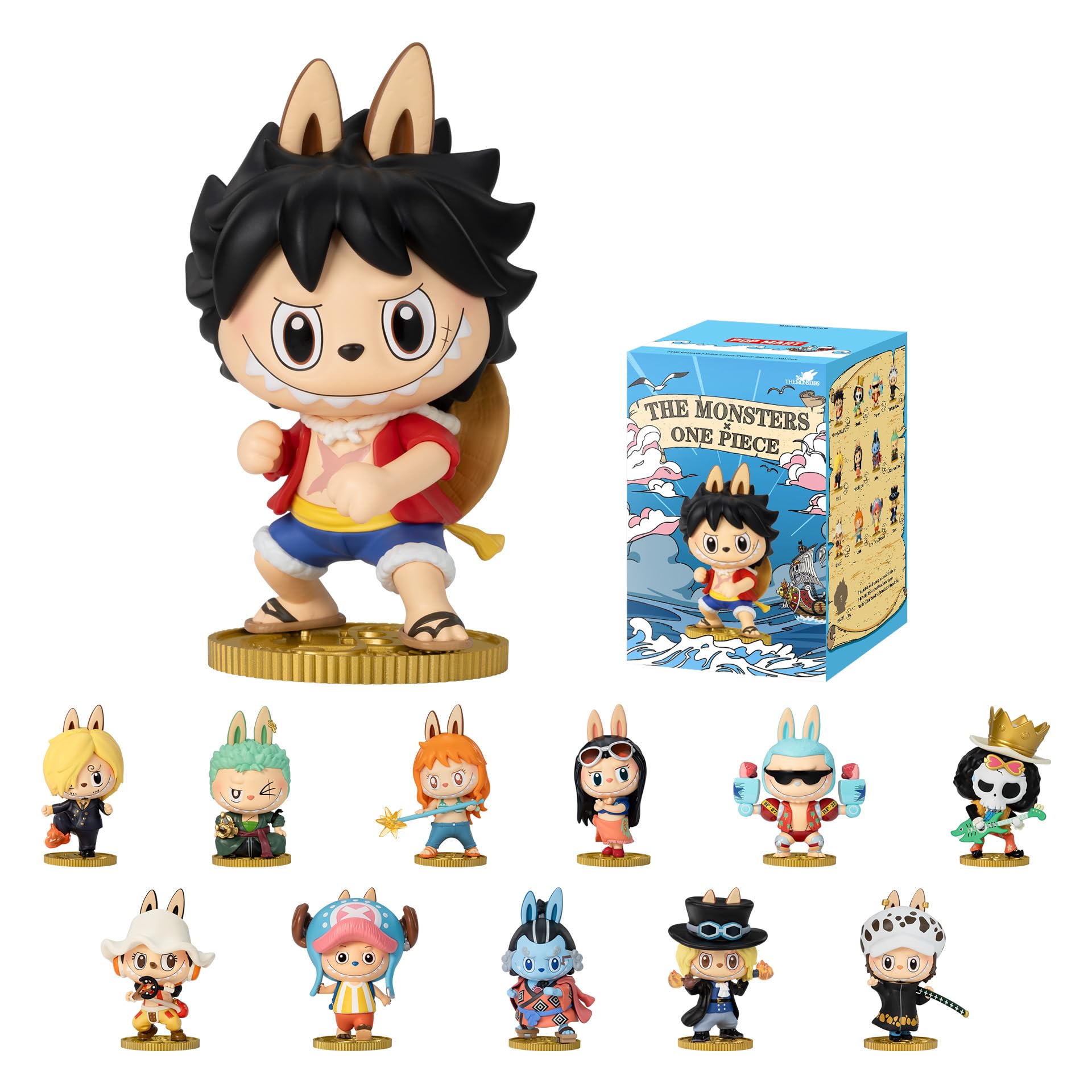 LabubuThe Monsters × One Piece Series Figures Blind Box Figures, Random Design Action Figures Collectible Toys Home Decorations, Holiday Birthday Gifts for Girls and Boys, Single Box