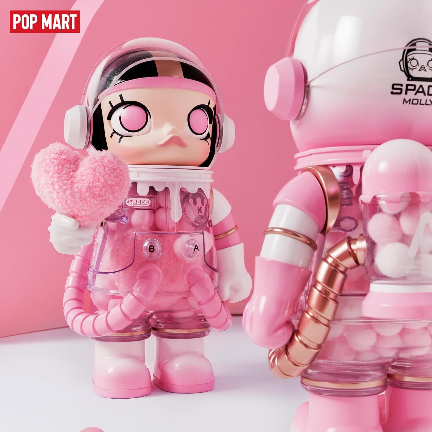 POP MART MEGA Space Molly 400% Heartfelt Words Collection Figurine, 11.6 Inch Height, Toys for Modern Home Décor, Collectible Art Toy