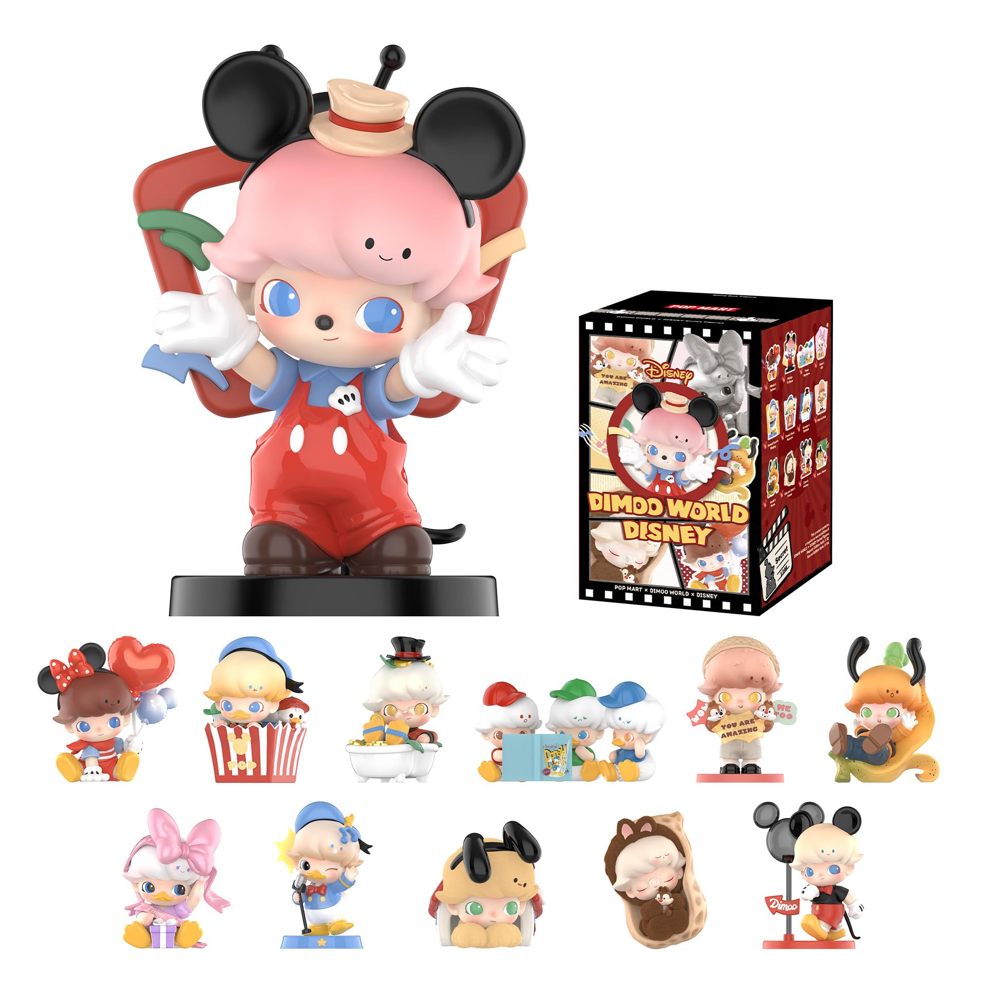 DIMOO World × Disney Series Blind Box Action Figures Collectible Toys Home Decorations