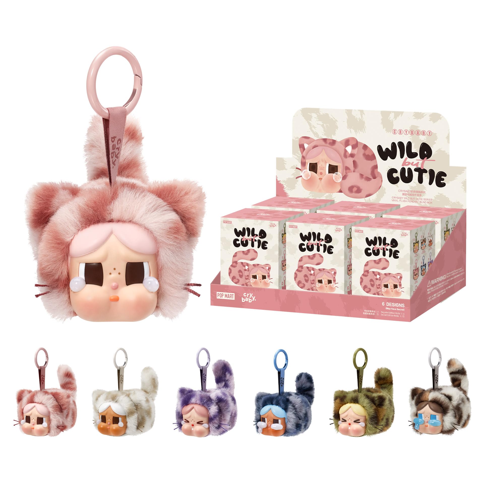 Crybaby Wild but Cutie Series - Vinyl Plush Pendant Blind Box Random Design Action Figures Collectible Toys Decorations Holiday Birthday Gifts for Girls and Boys