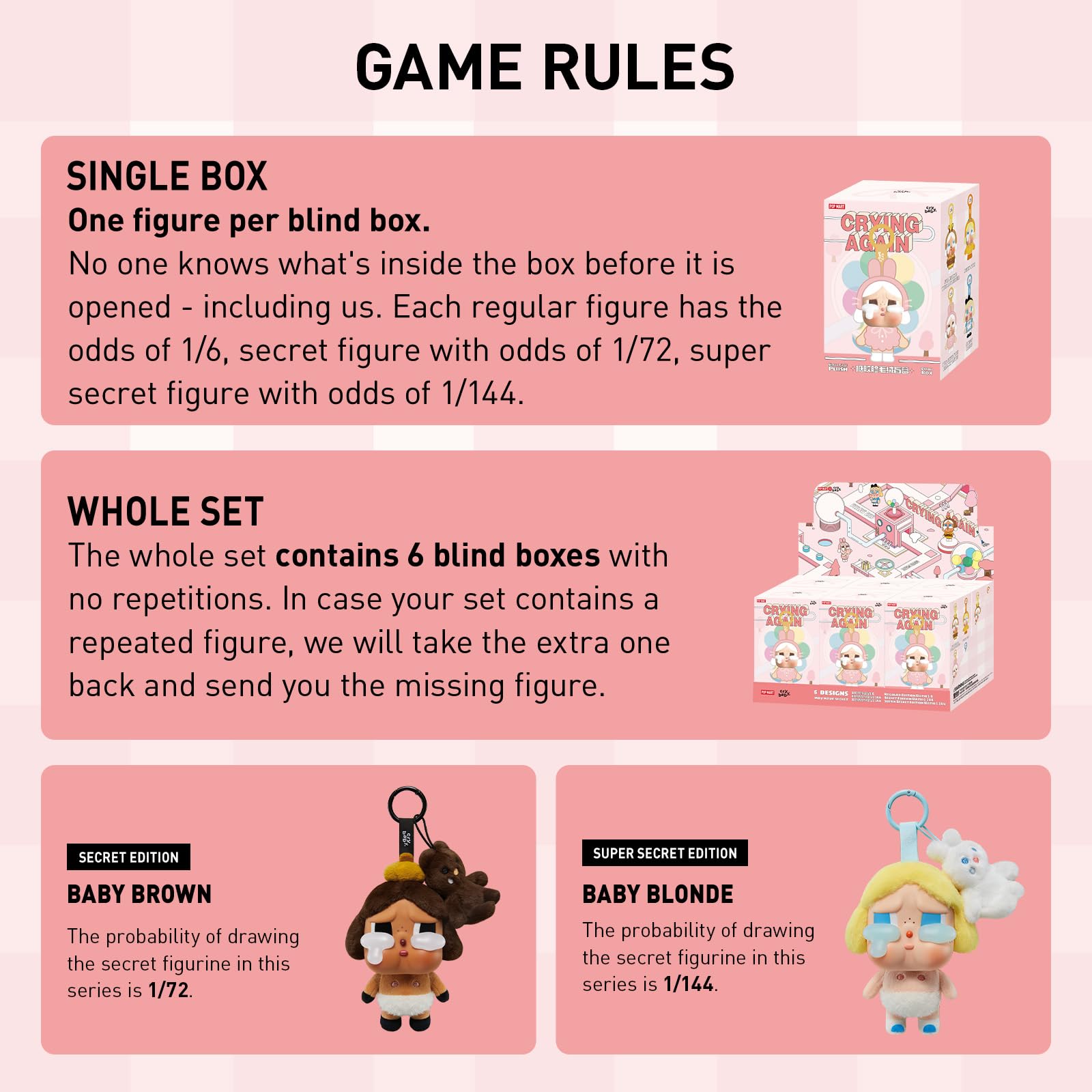 Crybaby Tears Factory Series - Vinyl Face Plush Blind Box Action Figures Collectible Toys Home Decorations Holiday Birthday Gifts