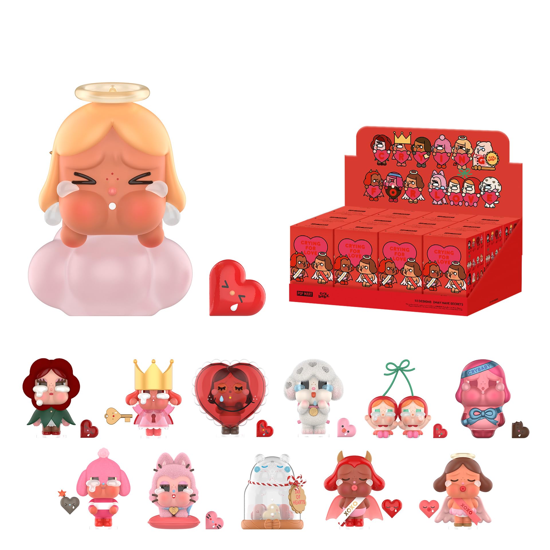 Crybaby Crying for Love Series Figures, 12PCs Blind Box Figures, Random Design Action Figures Collectible Toys Home Decorations, Whole Set