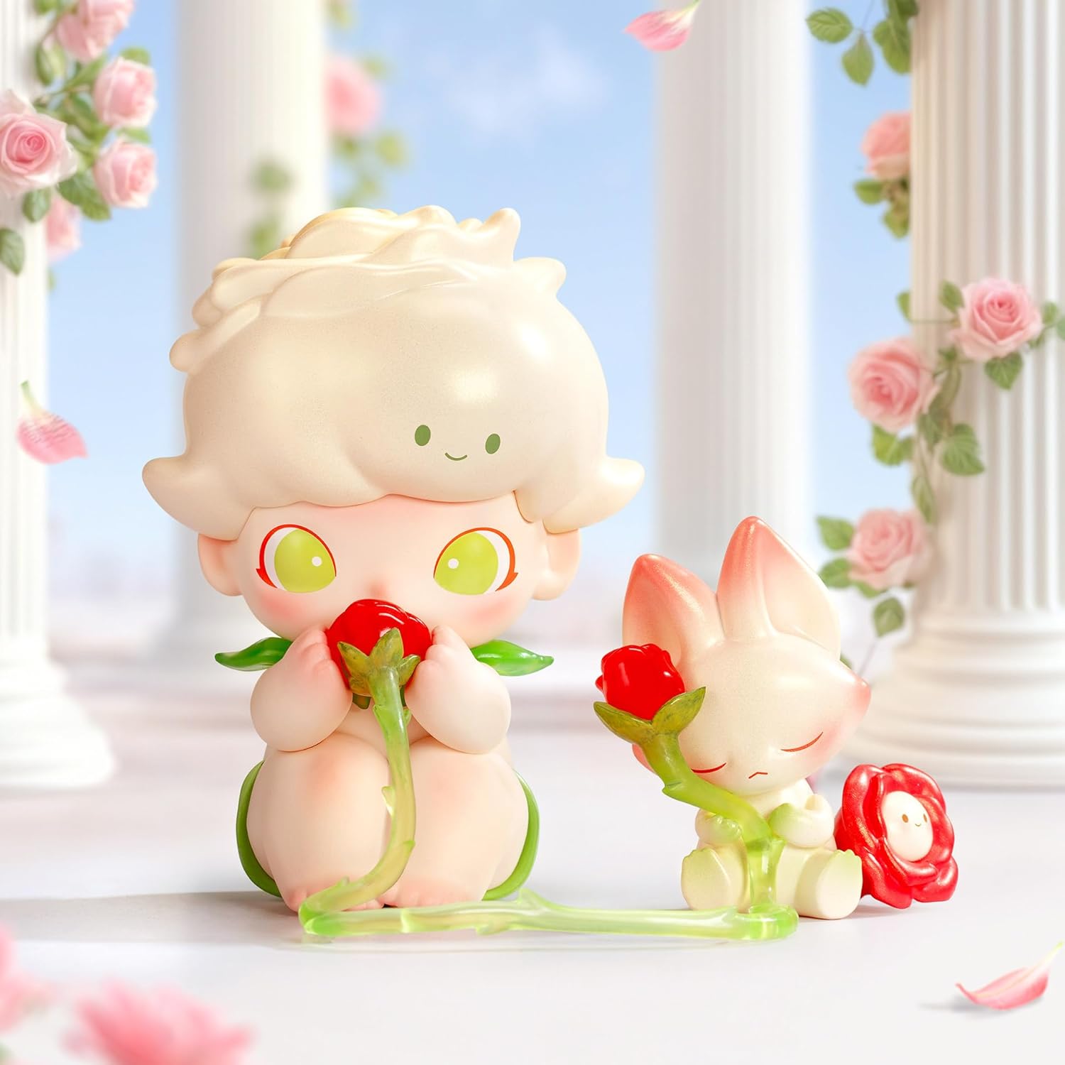 POP MART DIMOO Whisper of The Rose Figure, 2.36 * 3.15 Inches Height, Toys for Modern Home Decor, Collectible Toy Set for Desk Accessories