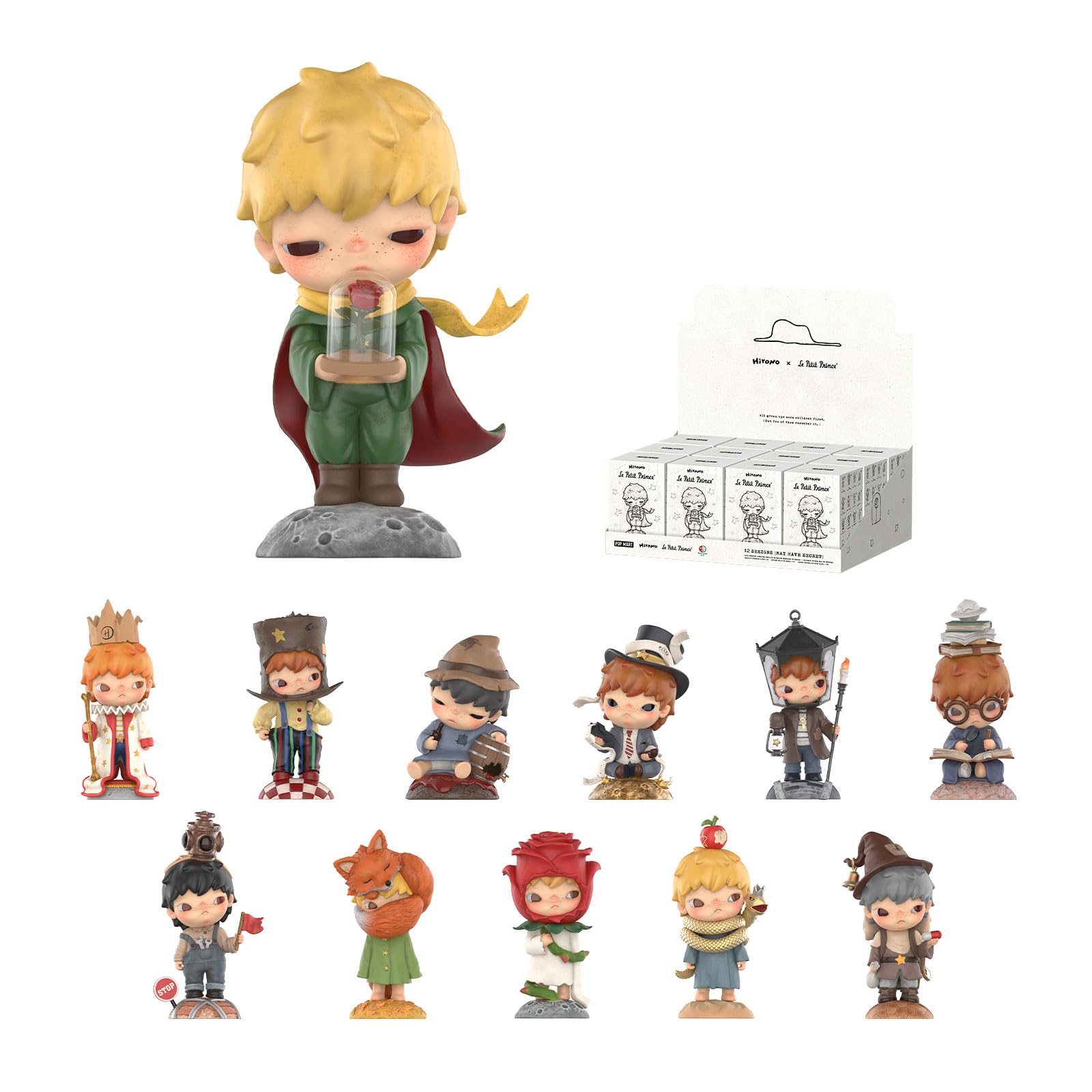 Hirono×Le Petit Prince Series Blind Box Design Action Figures Collectible Toys Home Decorations Holiday Birthday Gifts