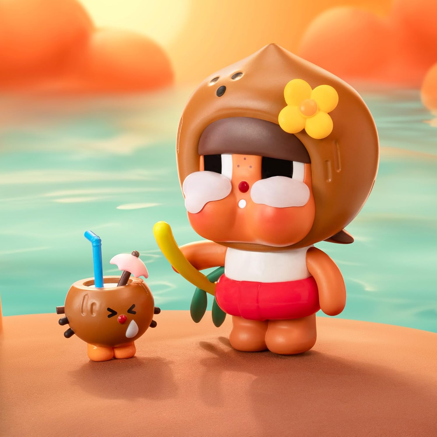 Crybaby Coconut Figure-Brown Toys for Modern Home Decor Collectible Toy Set