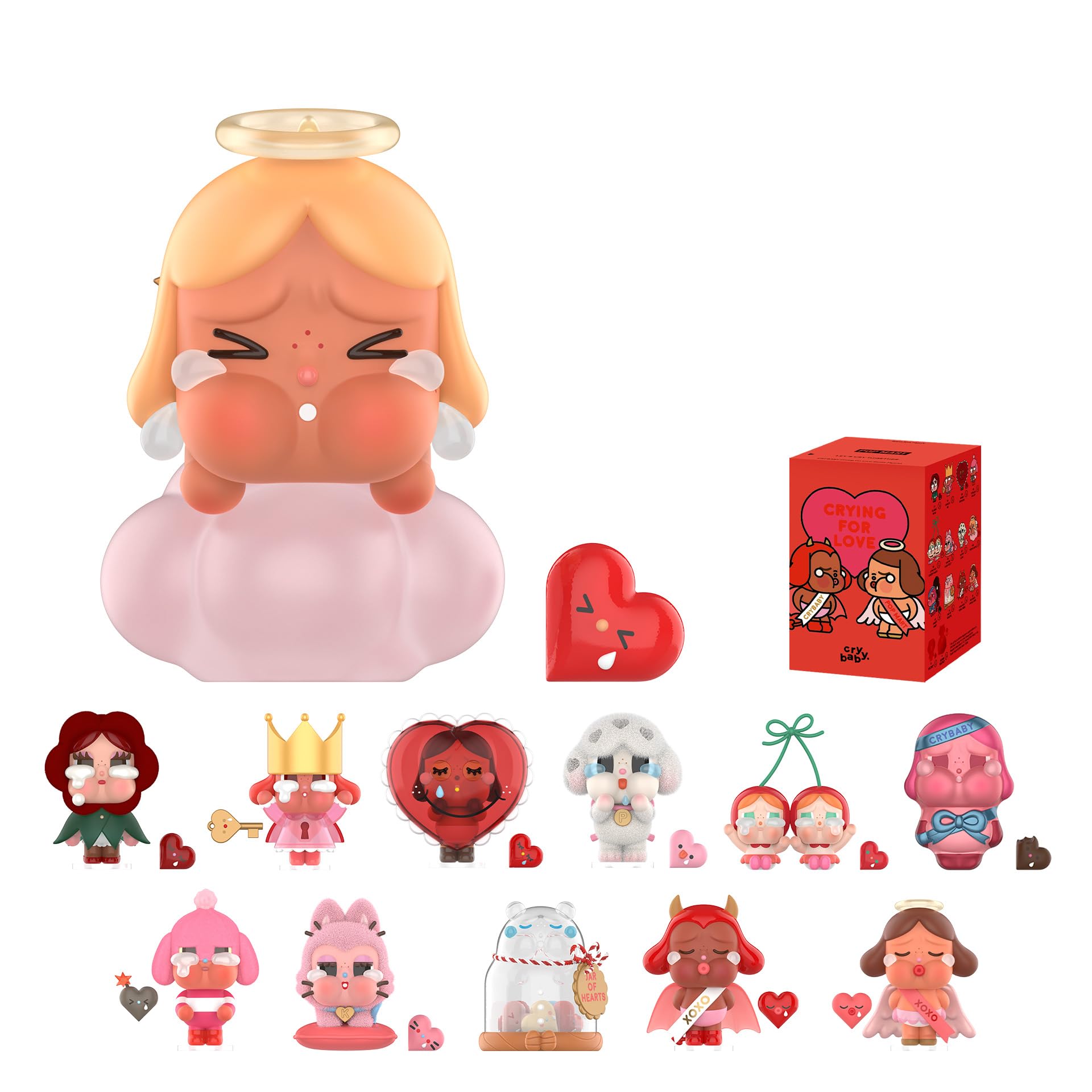Crybaby Crying for Love Series Figures, 12PCs Blind Box Figures, Random Design Action Figures Collectible Toys Home Decorations, Whole Set