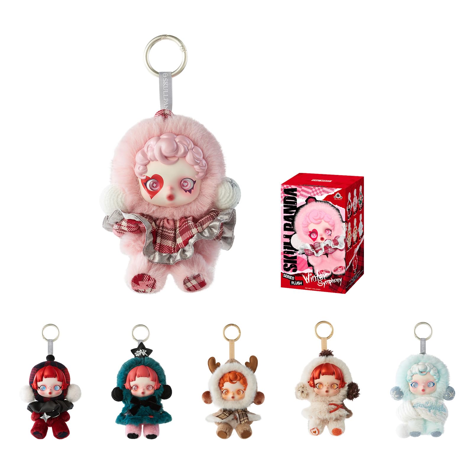 SKULLPANDA Winter Symphony Series, Blind Box Figures, Random Design Figures Collectible Toys Home Decorations, Holiday Birthday Gifts, Single Box