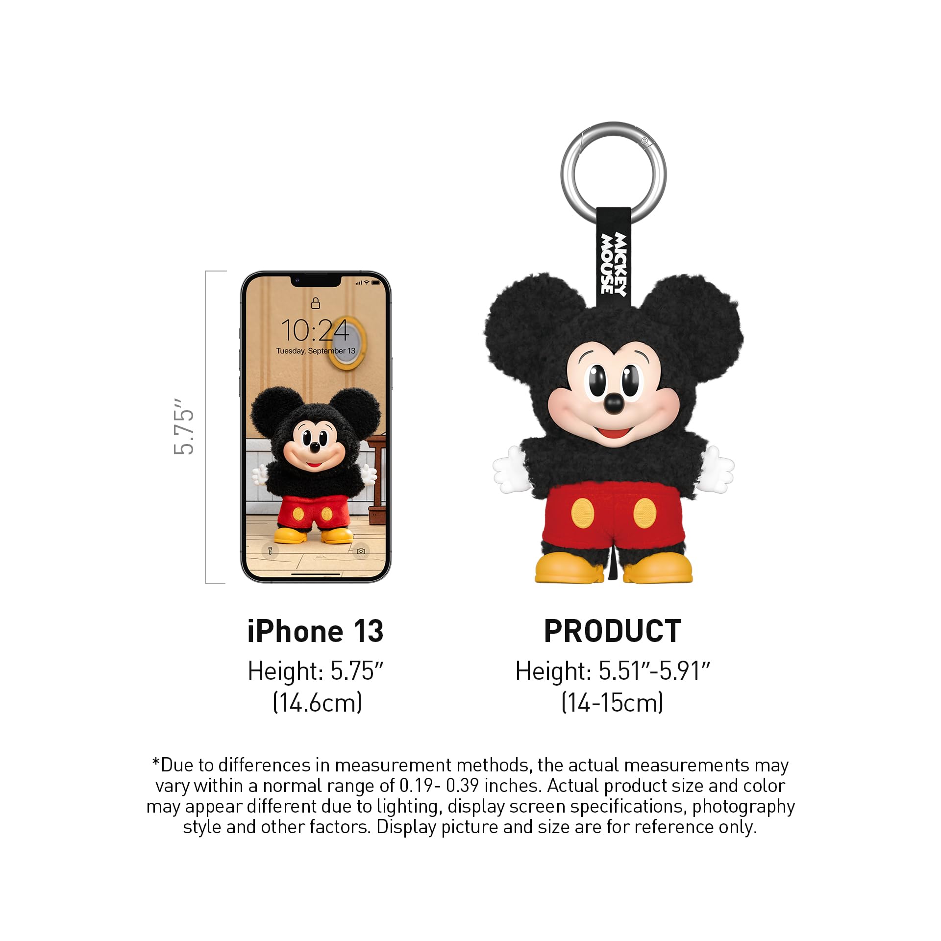 POP MART Mickey Family Cute Together Keychain Series Figures Blind Box, Mickey Blind Box Figures, Random Design Action Figures Collectible Toys Home Decorations, Single Box