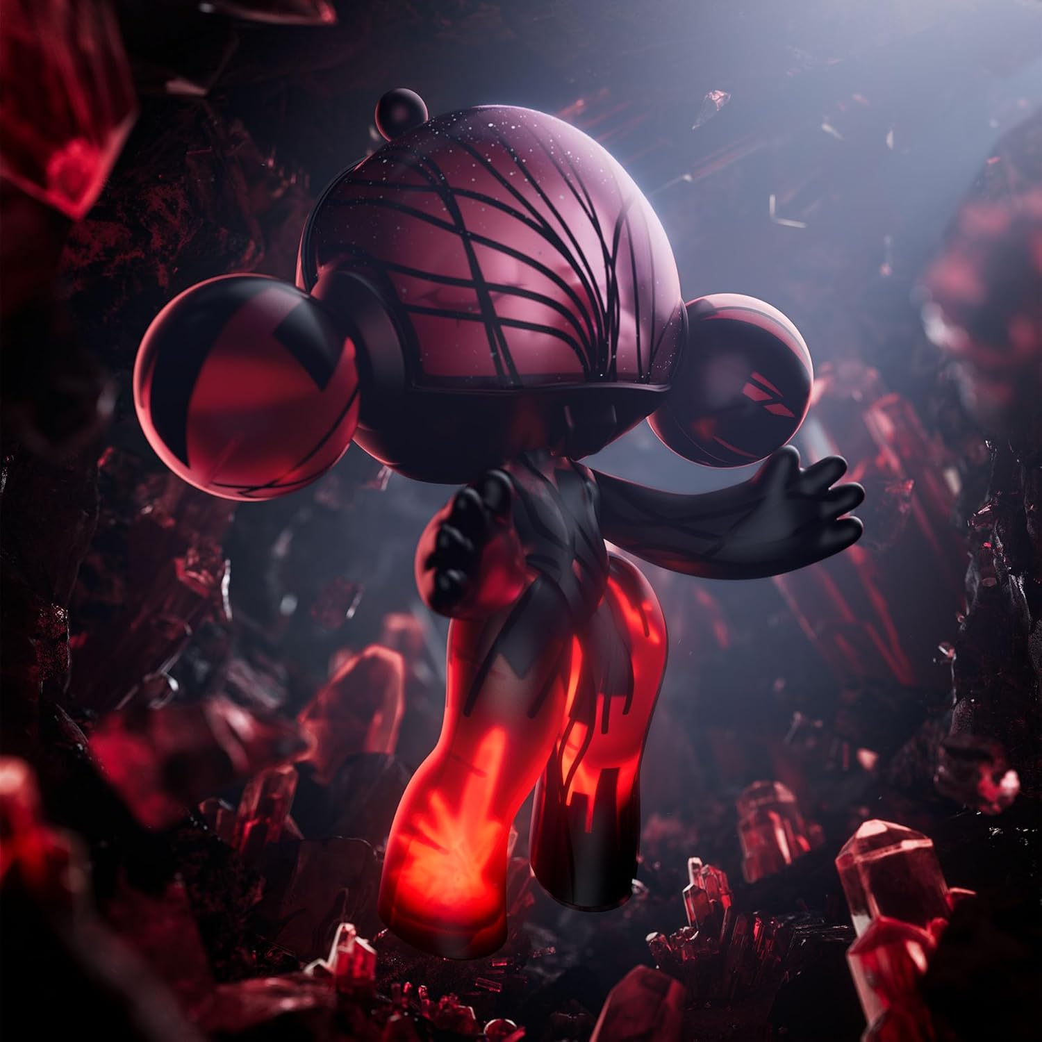 POP MART MEGA α SKULLPANDA 1000% Red Crystal 30in/76cm Figurine, Toys for Mordern Home Décor, Collectible Art Toy