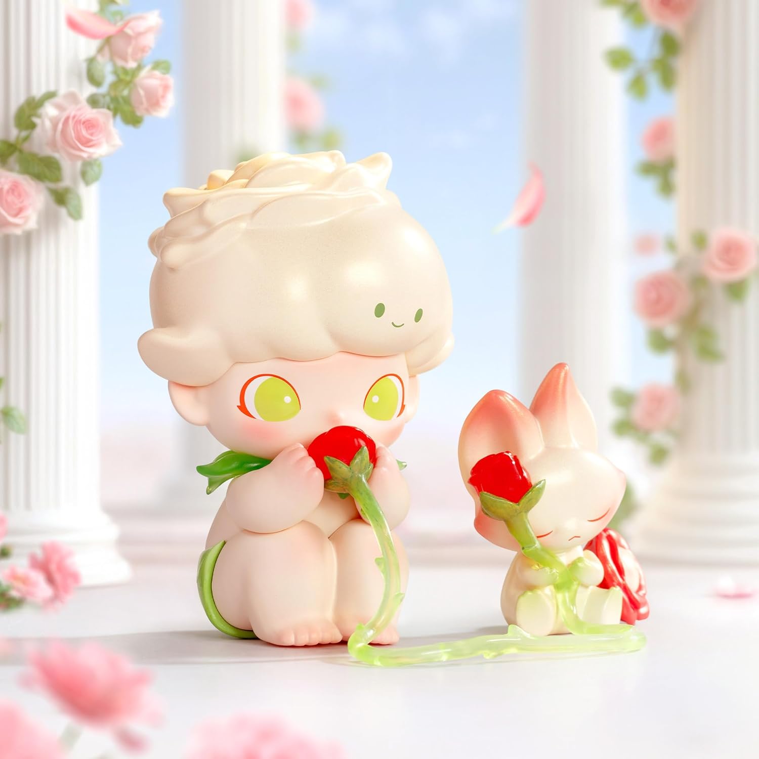 POP MART DIMOO Whisper of The Rose Figure, 2.36 * 3.15 Inches Height, Toys for Modern Home Decor, Collectible Toy Set for Desk Accessories