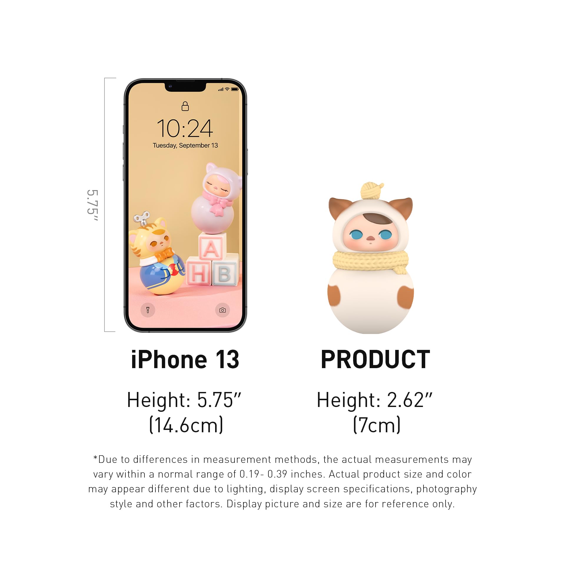 POP MART PUCKY Roly-Poly Kitty Series Figures, 16PCs PUCKY Blind Box Figures, Random Design Action Figures Collectible Toys Home Decorations, Holiday Birthday Gifts, Whole Set