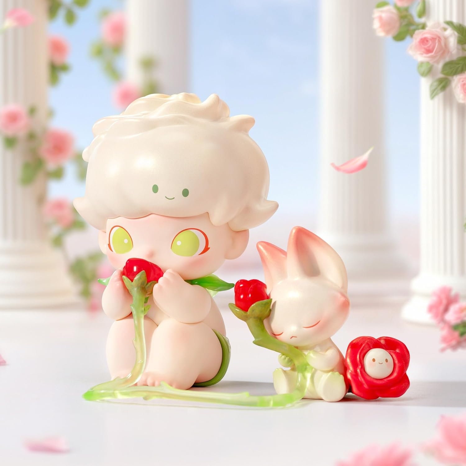 POP MART DIMOO Whisper of The Rose Figure, 2.36 * 3.15 Inches Height, Toys for Modern Home Decor, Collectible Toy Set for Desk Accessories