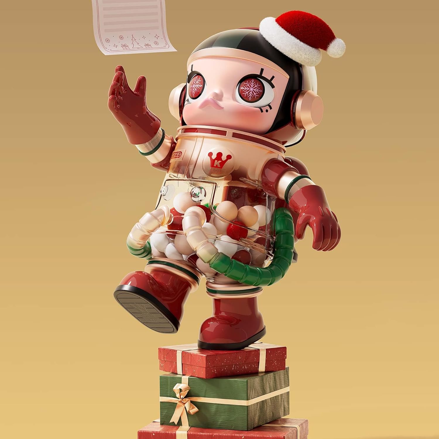 POP MART MEGA Space Molly 400% Christmas 2024, 11.61 Inch Height, Toys for Modern Home Décor, Collectible Art Toy