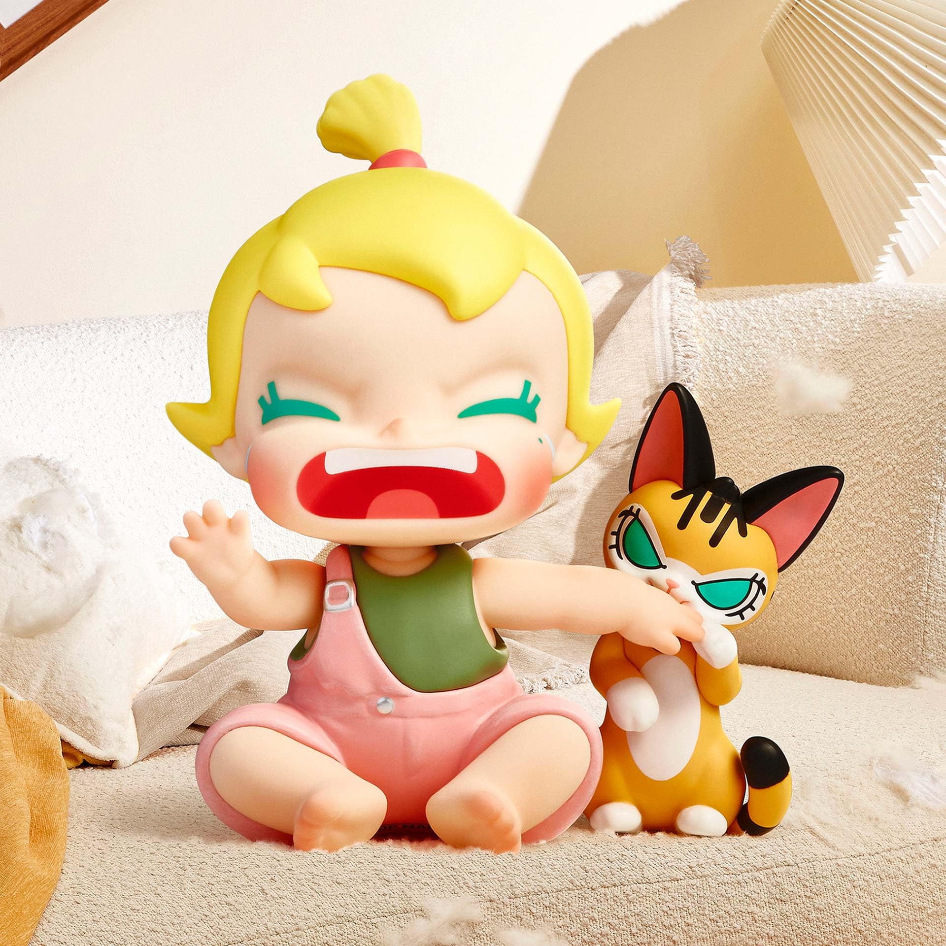 POP MART Baby Molly & Baby Tabby Series Figures Blind Box Figures, Random Design Action Figures Collectible Toys Home Decorations, Holiday Birthday Gifts for Girls and Boys, Single Box