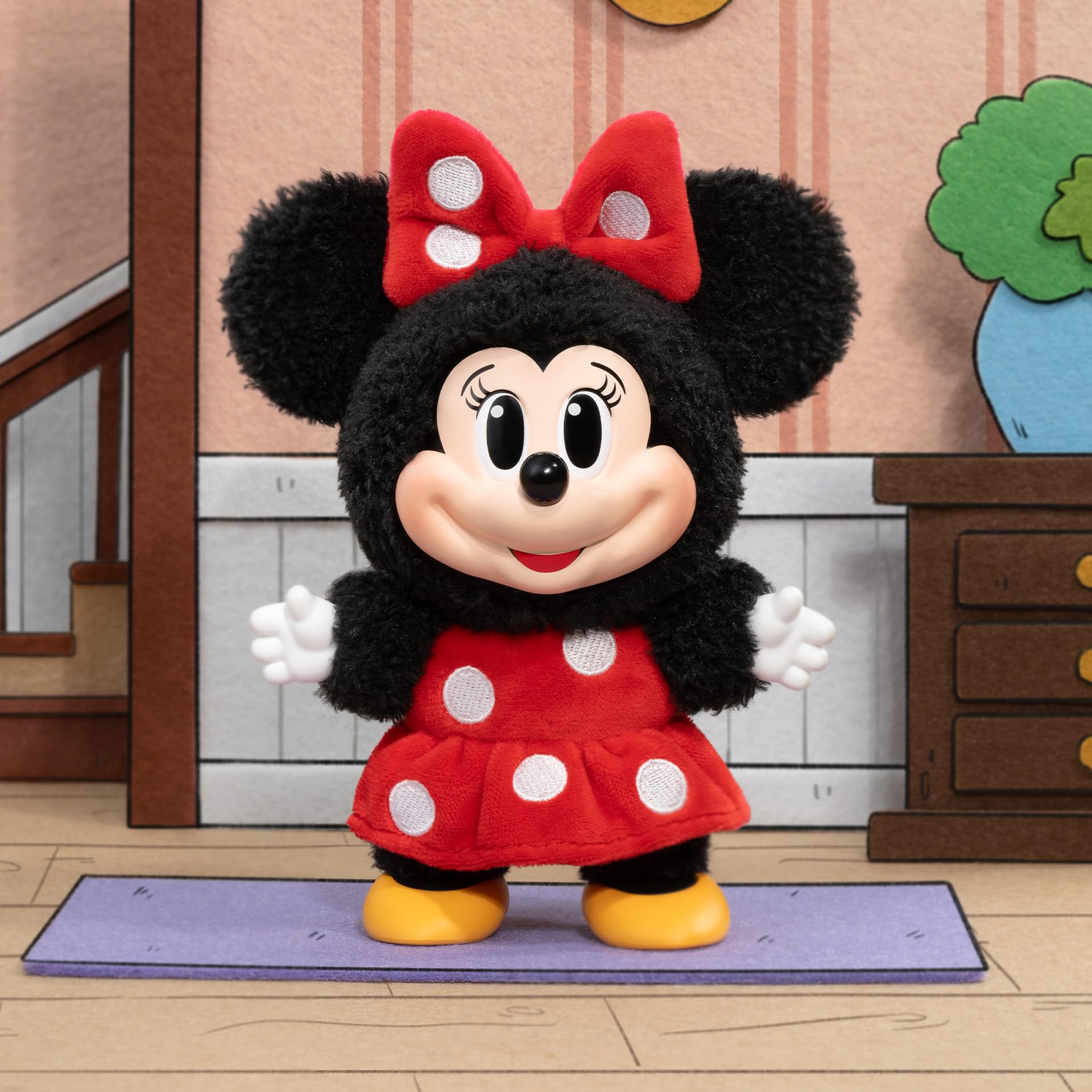 POP MART Mickey Family Cute Together Keychain Series Figures Blind Box, Mickey Blind Box Figures, Random Design Action Figures Collectible Toys Home Decorations, Single Box