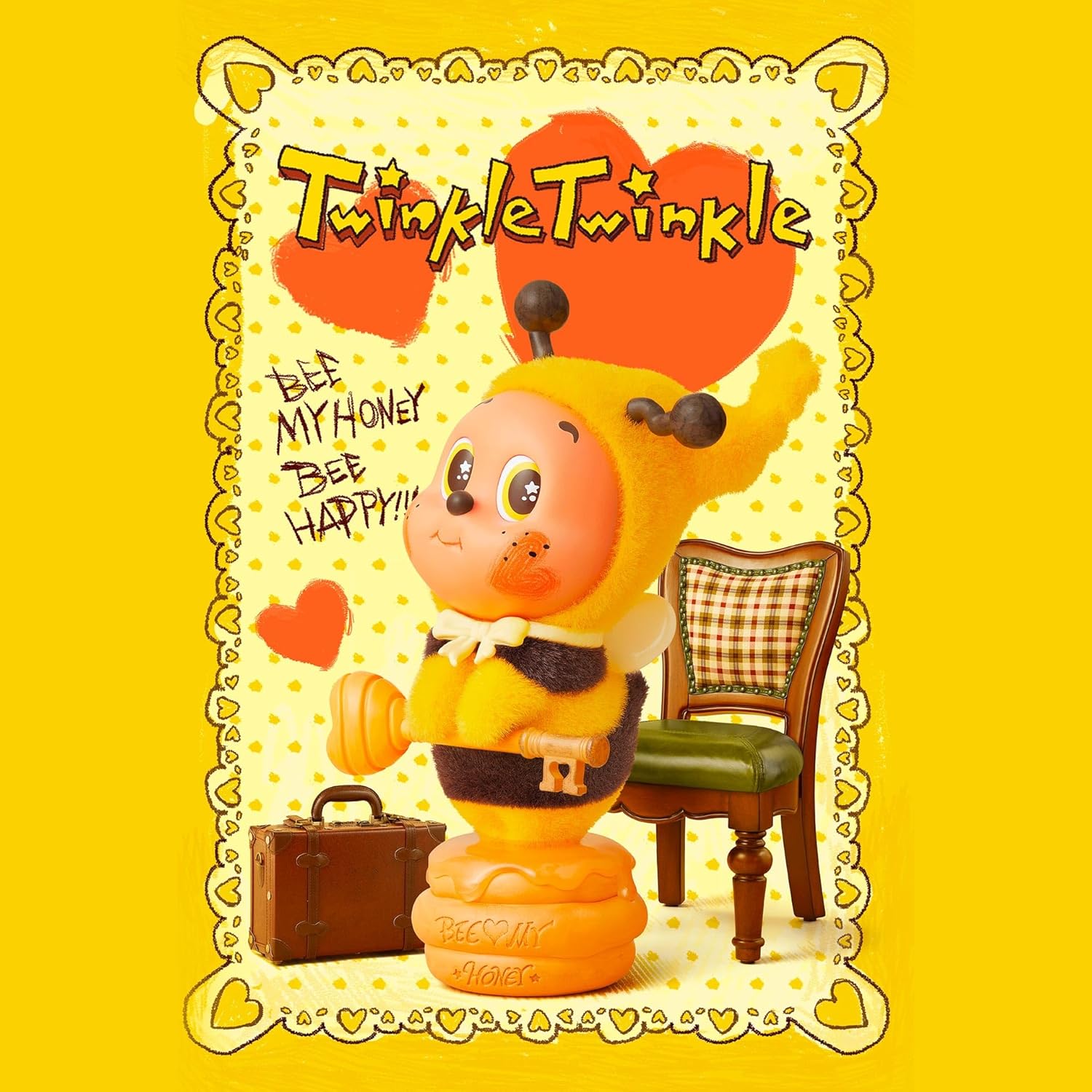 POP MART TwinkleTwinkle Bee Your Honey Figurine, 3.78 inches Height, Toys for Modern Home Decor, Collectible Toy Set for Desk Accessories